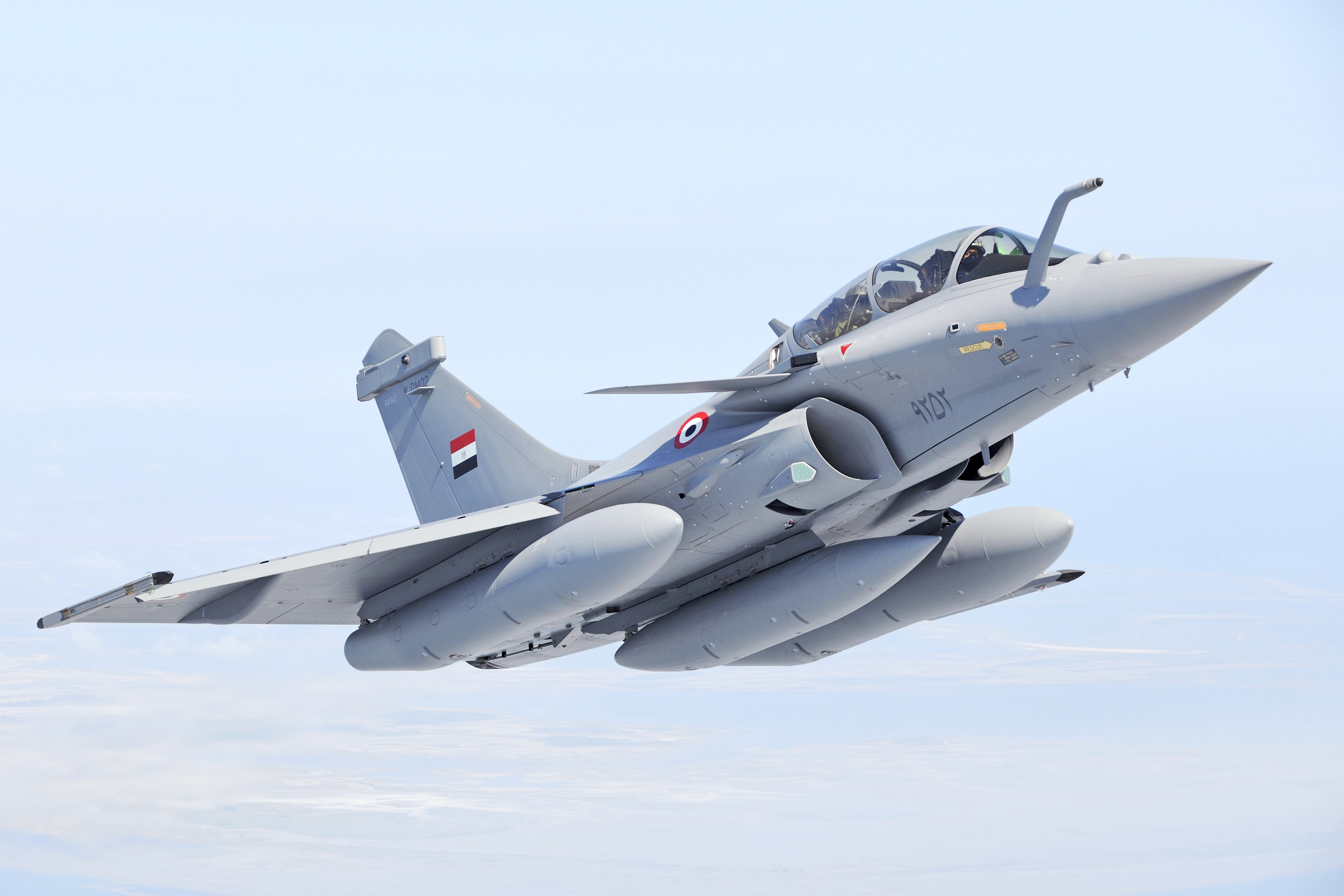 Rafale B Egypt in flight.