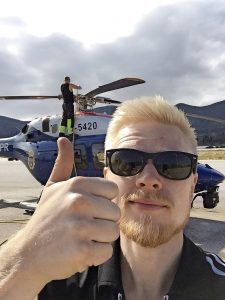 Gustav Karlsson, a Patria technician, was on Lesbos just before Jamie Ravenshear. The technicians' shifts overlapped for two days, so they could exchange information and perform larger inspections. The helicopter flew during the operation approximately 240 hours.