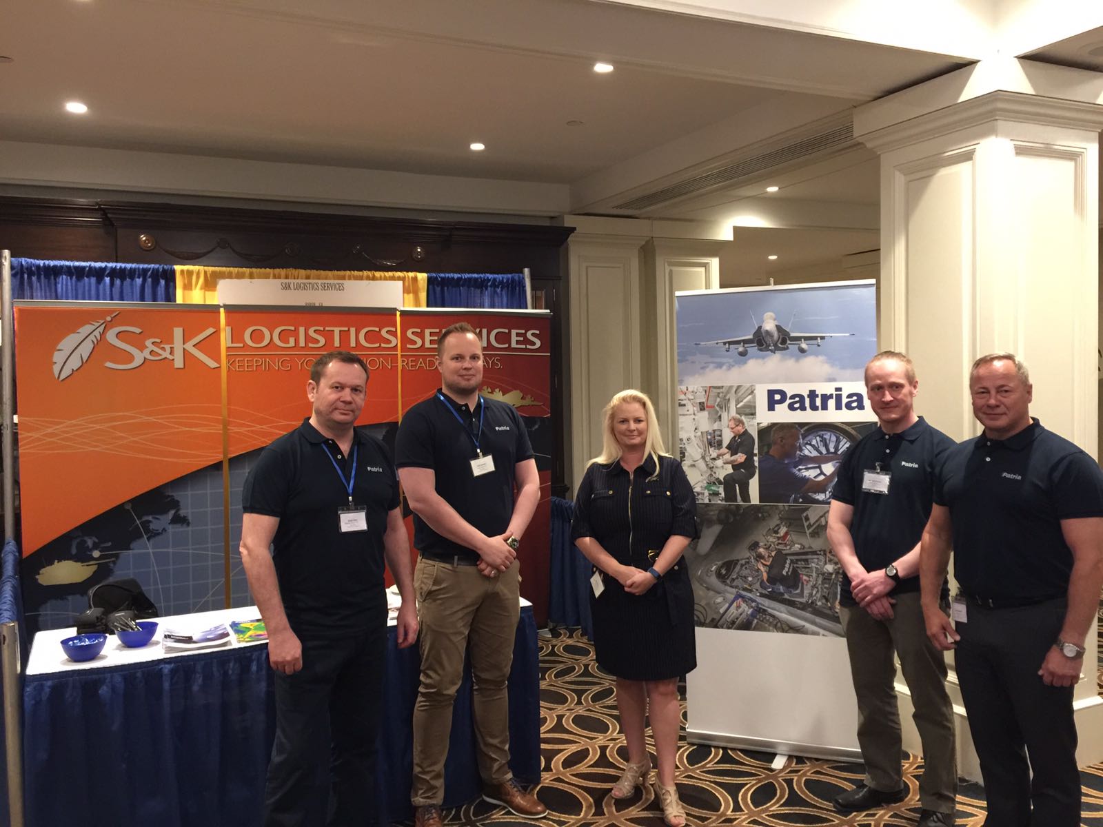 Patria and S&K Logistic Services were showcasing their F/A-18 Landing gear overhaul as well as their other services at The Naval International Aviation Logistics Process Improvement Team (LPIT) Workshop 9-11 May in Louisville, Kentucky, USA. In the photo LPIT-team: Janne Tanni, Antti Salmela, Gail Schmer, Marko Karhunen and Tuure Hakavuori.