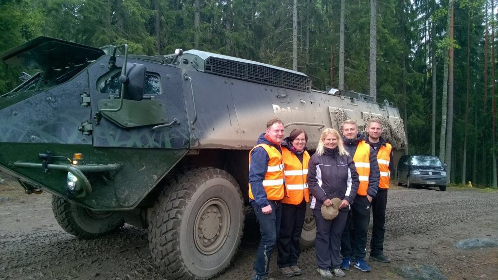 Another happy Patria team has completed their part - some 700 km completed.