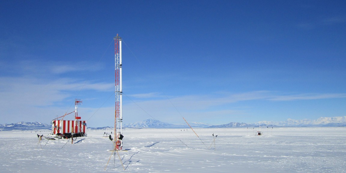 Transponder Landing System in a winter landscape.