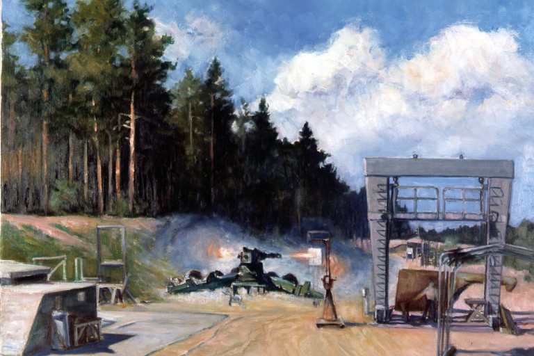 Niinisalon koerata Armas Raunion maalauksessa 1974