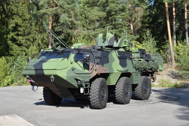 Patria 6x6 armoured wheeled vehicle