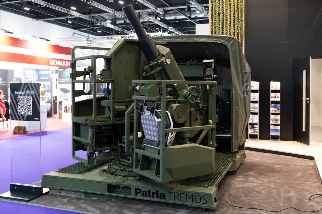 Patria TREMOS at DSEI UK exhibition.