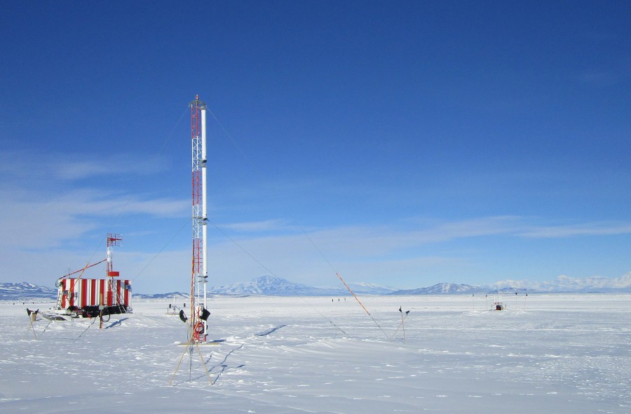Transponder Landing System in a winter landscape.