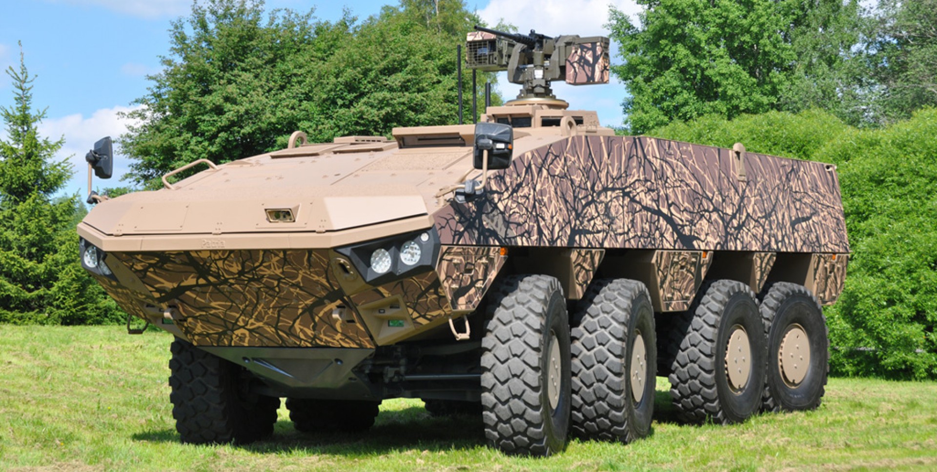 Patria AMVXP 8x8 test vehicles on the way to Japan