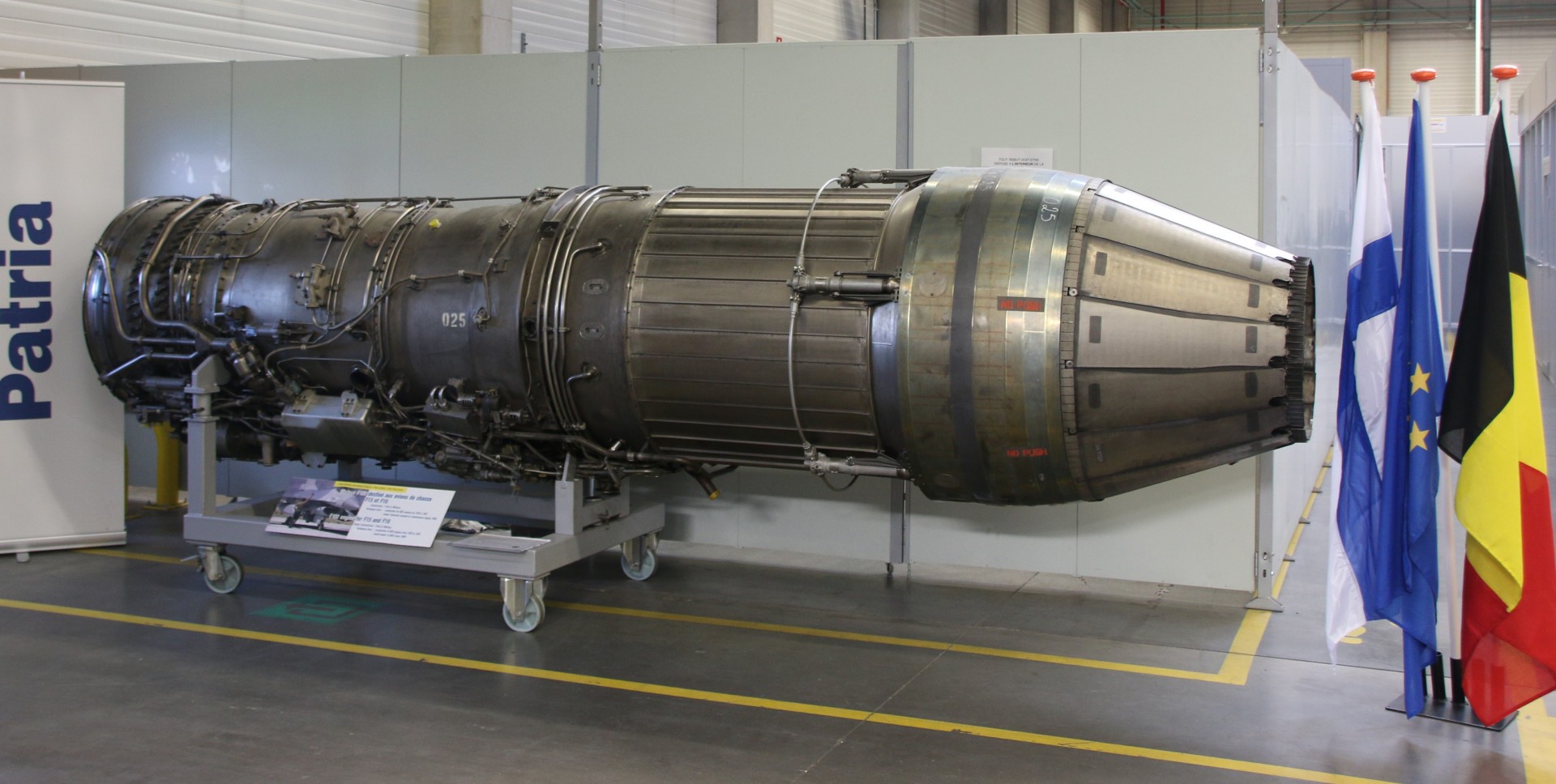 F100 engine; Photo: Patria F100-F16-engine-Patria-Belgium-Engine-Center.jpg