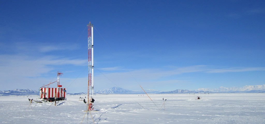 Transponder Landing System in a winter landscape.